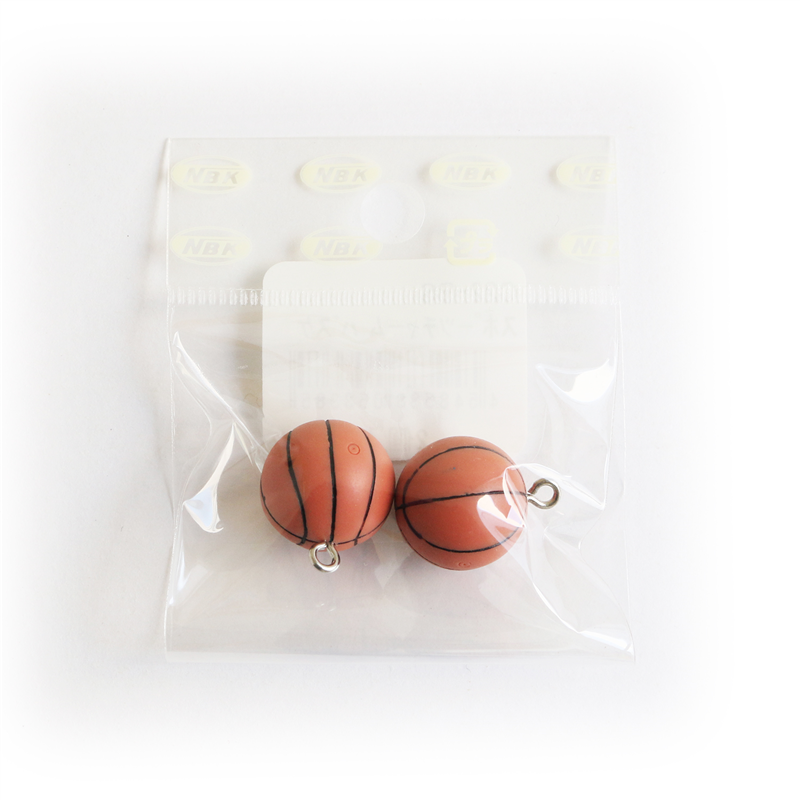 日本紐釦貿易 スポーツチャーム バスケットボール 直径約15㎜ 2個入 C22-BS (ご注文単位1束)【直送品】