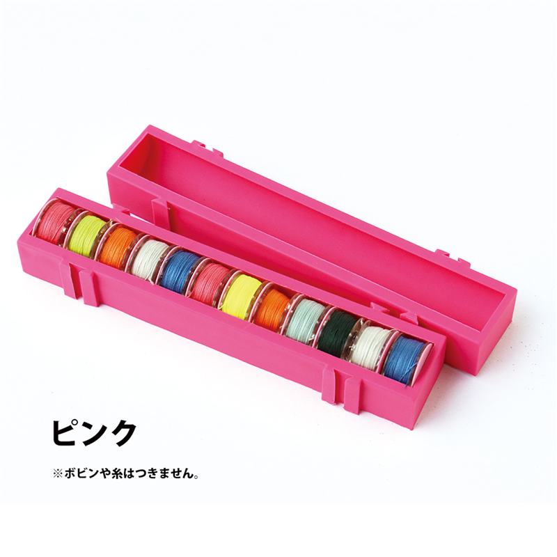 日本紐釦貿易 ボビンコンテナ サイズ約15cm×2.8cm ピンク NI-05435 (ご注文単位1個)【直送品】
