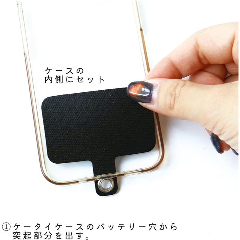 日本紐釦貿易 スマホストラップホルダーパーツ ハトメタイプ 1枚入 クリア SS-CL （ご注文単位1束）【直送品】