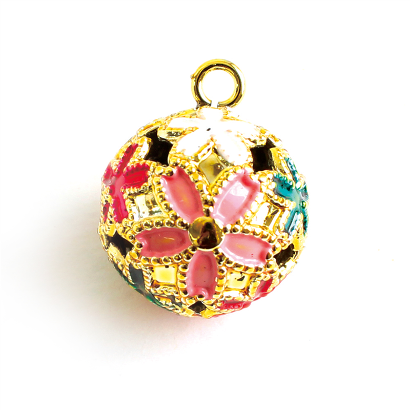 日本紐釦貿易 梅鈴 花鈴 小サイズ -桜カラー鈴- 1個 F6-73 (ご注文単位1個)【直送品】