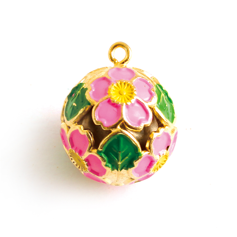 日本紐釦貿易 梅鈴 花鈴 小サイズ -芝桜鈴 ピンク- 1個 F6-75 (ご注文単位1個)【直送品】