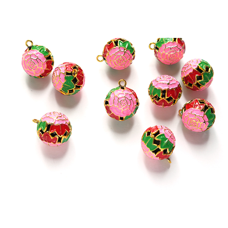 日本紐釦貿易 梅鈴 花鈴 小サイズ -牡丹鈴 ピンク- 1個 F6-76 (ご注文単位1個)【直送品】