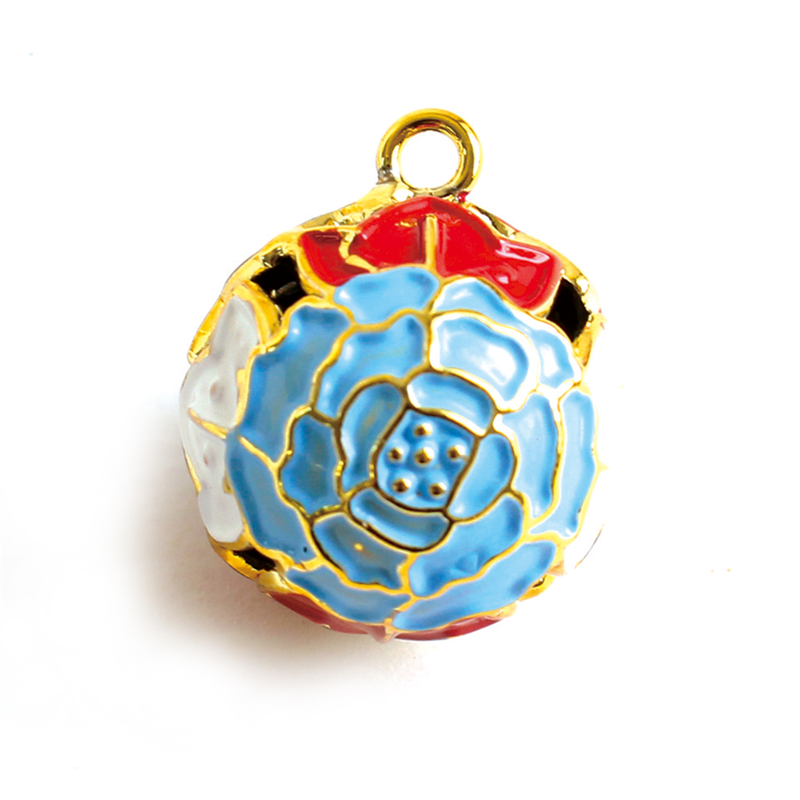 日本紐釦貿易 梅鈴 花鈴 小サイズ -牡丹鈴 青- 1個 F6-77 (ご注文単位1個)【直送品】