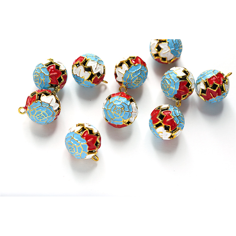 日本紐釦貿易 梅鈴 花鈴 小サイズ -牡丹鈴 青- 1個 F6-77 (ご注文単位1個)【直送品】