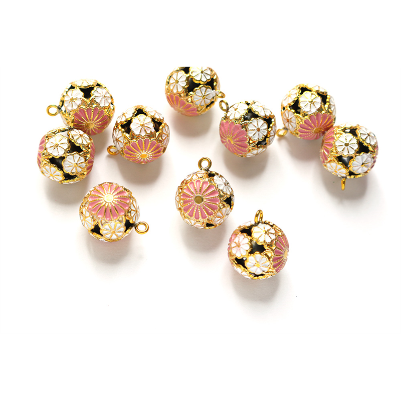 日本紐釦貿易 梅鈴 花鈴 小サイズ -菊鈴 ピンク- 1個 F6-79 (ご注文単位1個)【直送品】