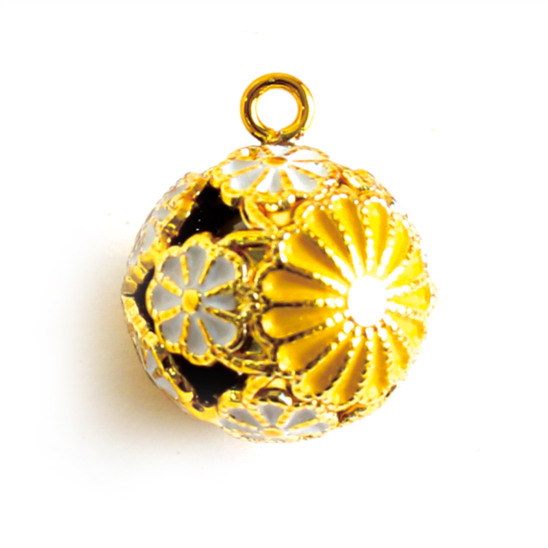 日本紐釦貿易 梅鈴 花鈴 小サイズ -菊鈴 黄色- 1個 F6-80 (ご注文単位1個)【直送品】