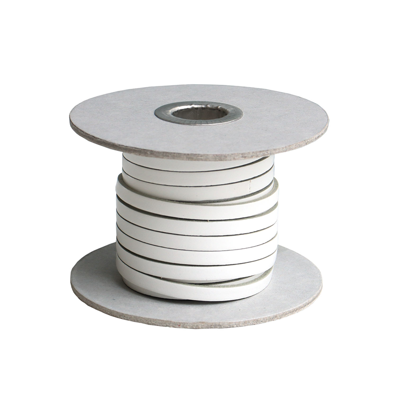 日本紐釦貿易 本革 ヌメ革テープ 5mm巾 長さ10m巻 白 MTLS1005-0 （ご注文単位1巻）【直送品】