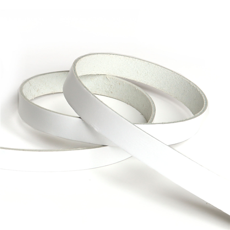 日本紐釦貿易 本革 ヌメ革テープ 10mm 長さ10m巻 白 MTLS1010-0 （ご注文単位1巻）【直送品】