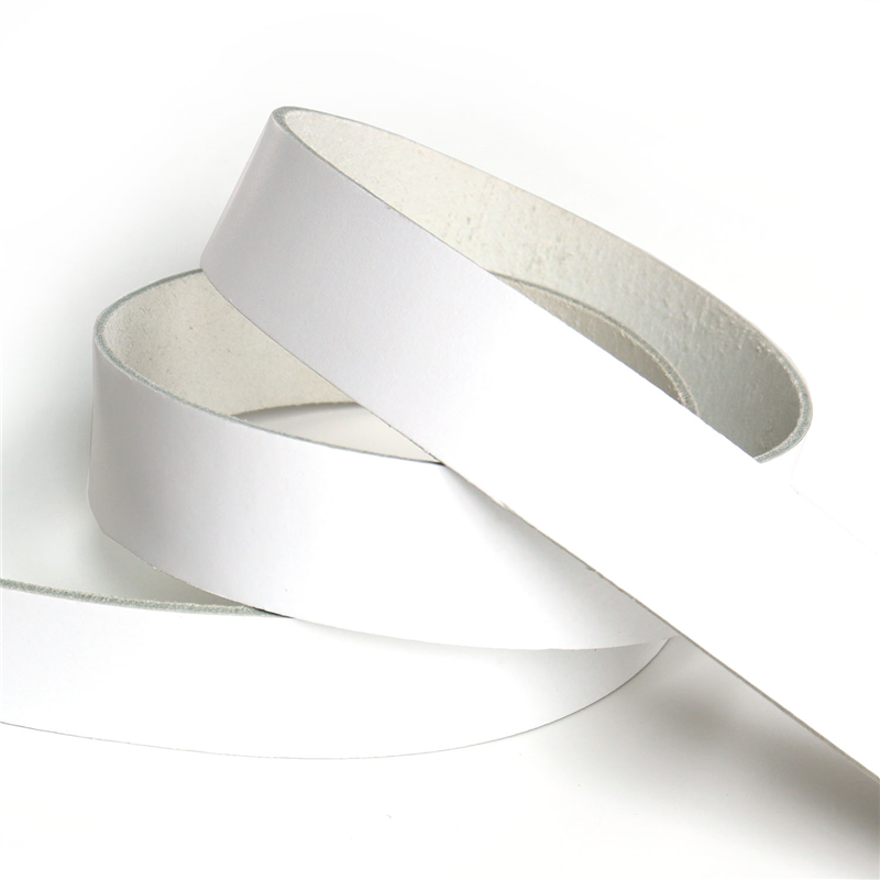 日本紐釦貿易 本革 ヌメ革テープ 20mm巾 長さ10m巻 白 MTLS1020-0 （ご注文単位1巻）【直送品】