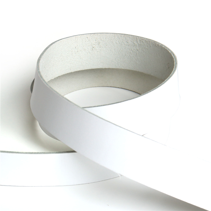 日本紐釦貿易 本革 ヌメ革テープ 25mm巾 長さ10m巻 白 MTLS1025-0 （ご注文単位1巻）【直送品】