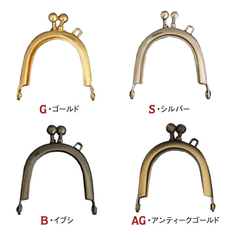 日本紐釦貿易 差し込みタイプミニ口金 外径約W4×H4.5cm SK2-AG (ご注文単位1個)【直送品】