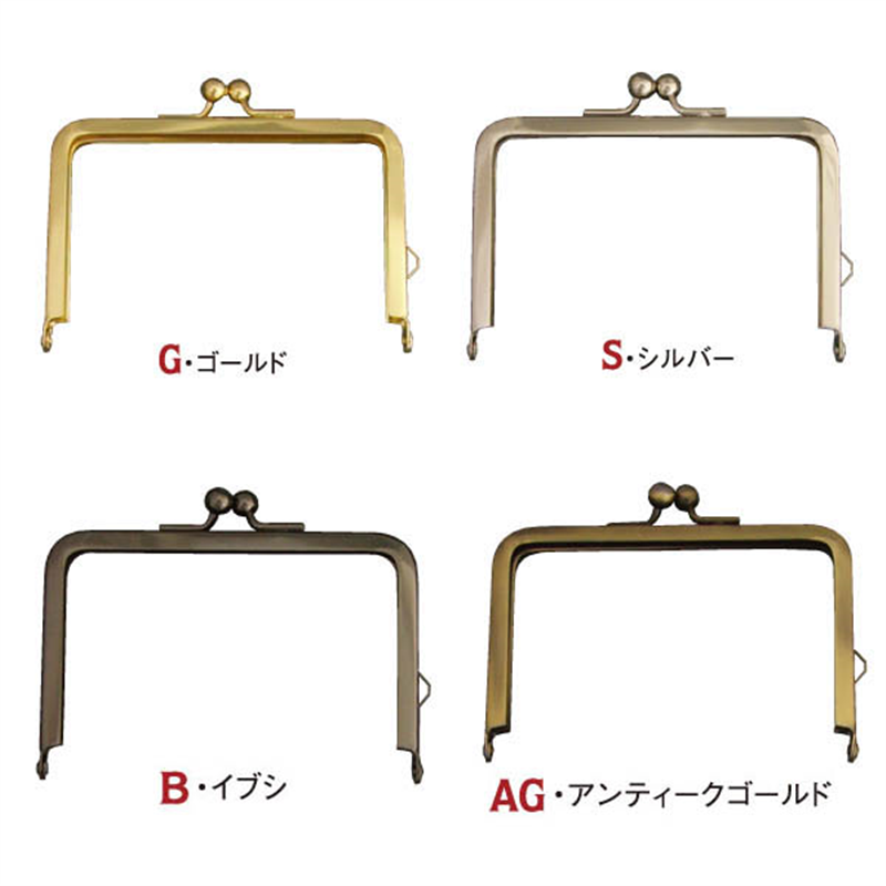 日本紐釦貿易 差し込みタイプ口金 外径約W9×H7.5cm SK12-AG (ご注文単位1個)【直送品】