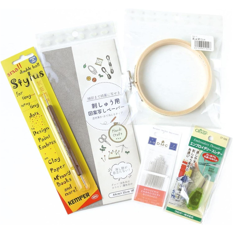 日本紐釦貿易 刺しゅう基本セット 3SET-NEMBASE （ご注文単位1セット）【直送品】