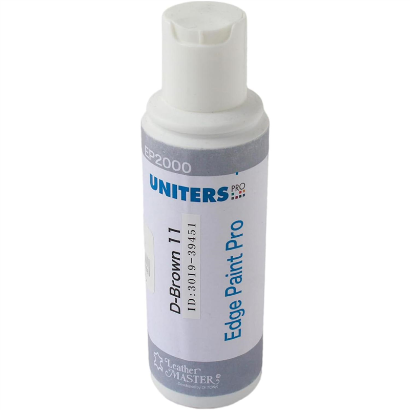 日本紐釦貿易 ユニタス コバ処理剤 エッジペイント PRO 75ml ダークブラウン YNT2000-11 （ご注文単位1本）【直送品】