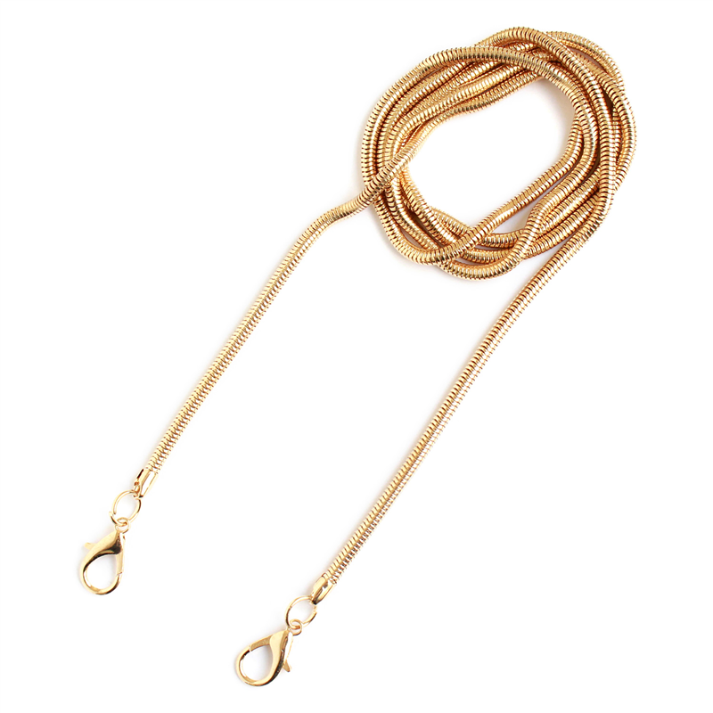 日本紐釦貿易 スマホ用ショルダーチェーン スネークタイプ 1本入 ゴールド KE1448-G （ご注文単位1束）【直送品】