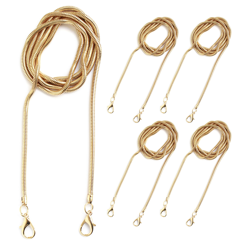 日本紐釦貿易 スマホ用ショルダーチェーン スネークタイプ 10本入 ゴールド KE1448-G-10 （ご注文単位1束）【直送品】