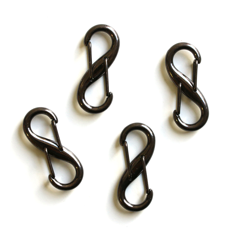 日本紐釦貿易 Wナスカン 3.8×1.6cm 内径0.9cm ブラックニッケル 4個入 S27-104-BN (ご注文単位1束)【直送品】