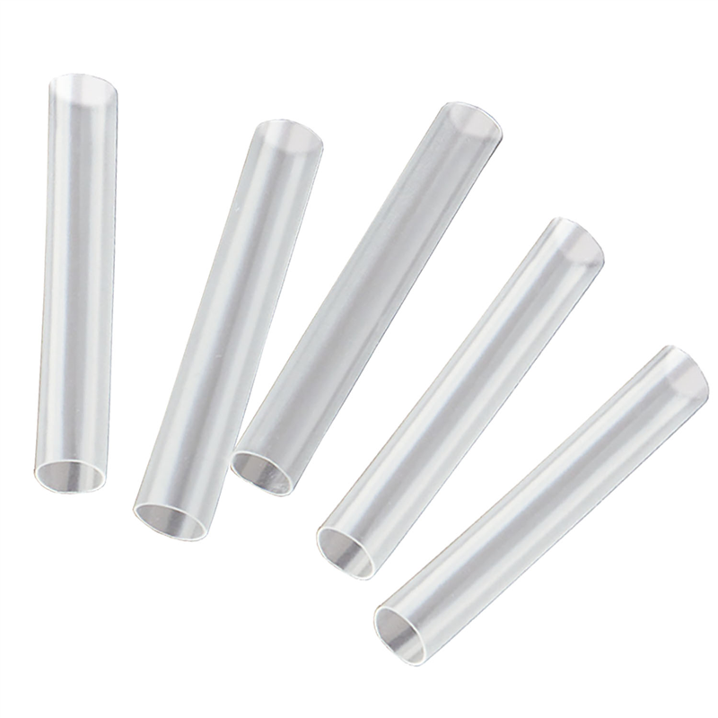 日本紐釦貿易 熱収縮チューブ クリア 径6mm 長さ約5cm 5本入 （ご注文単位1束）【直送品】