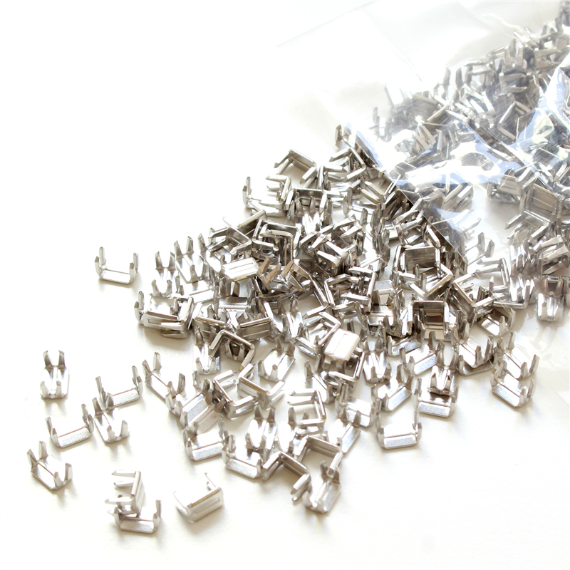 日本紐釦貿易 YKK 3番金属ファスナー用下止め金具 500個入 ニッケル F2-222-500 （ご注文単位1束）【直送品】