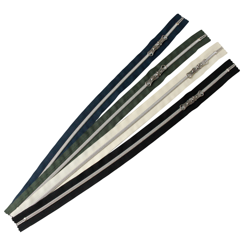 日本紐釦貿易 Y.K.K 特)メタリオン両開き 50cm シルバー 4色セット 5CM50S-4MIX （ご注文単位1束）【直送品】