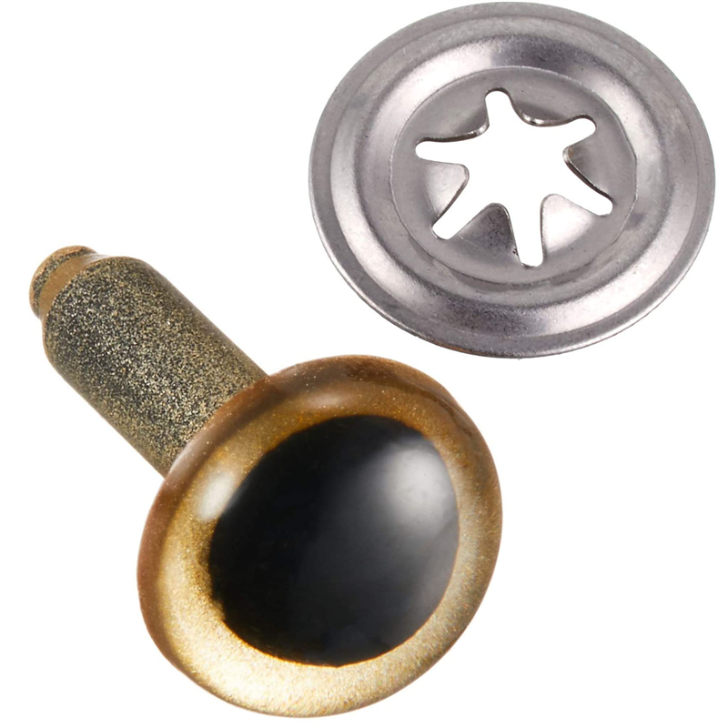 日本紐釦貿易 クリスタルアイ 6mm 18個 ゴールド CE206 (ご注文単位1束)【直送品】