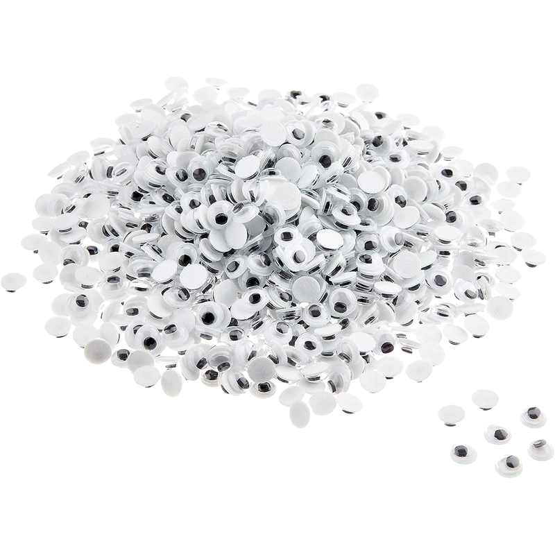 日本紐釦貿易 動眼 貼り付け 1000個入り 4mm 黒 CE101-1000 （ご注文単位1束）【直送品】