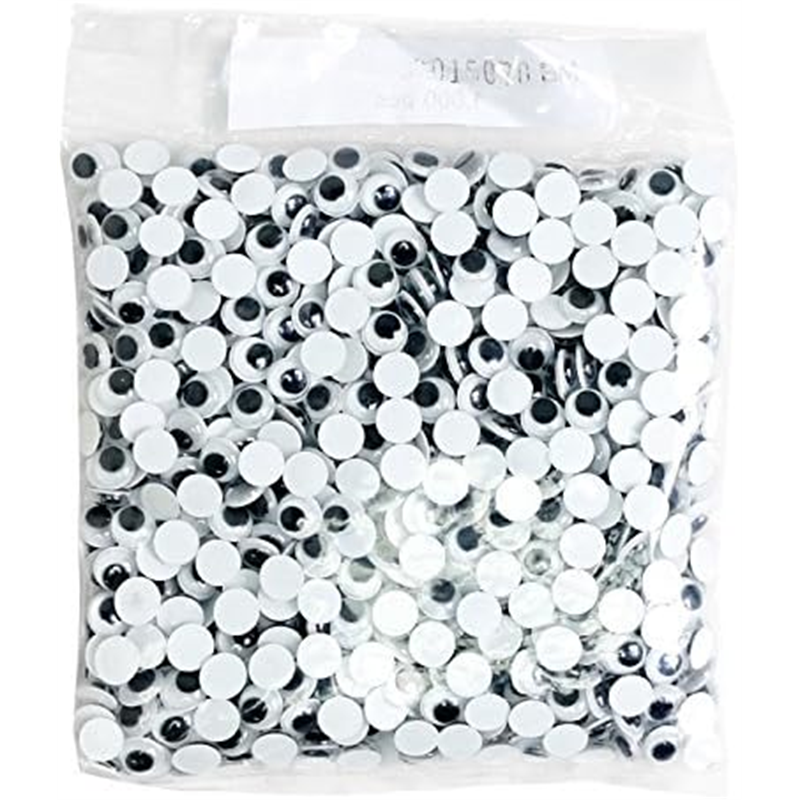 日本紐釦貿易 動眼 貼り付け 1000個入り 8mm 黒 CE105-1000 （ご注文単位1束）【直送品】