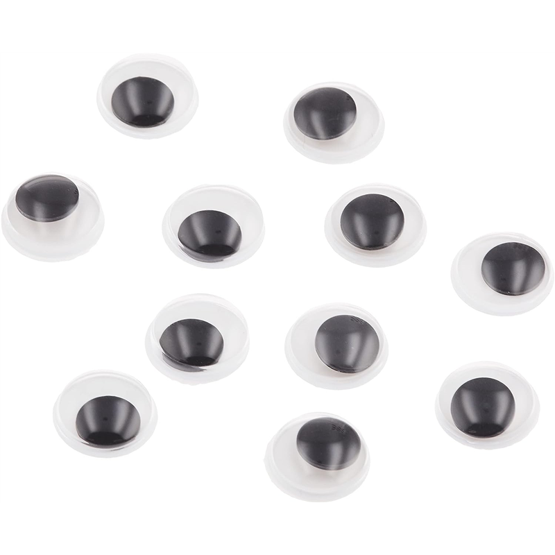 日本紐釦貿易 動眼 貼り付け 1000個入り 10mm 黒 CE107-1000 （ご注文単位1束）【直送品】