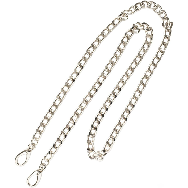 日本紐釦貿易 バッグ用アルミチェーンショルダー 長さ120cm シルバー TYC145-S （ご注文単位1本）【直送品】