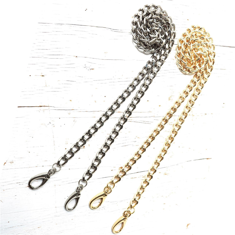 日本紐釦貿易 バッグ用アルミチェーンショルダー 長さ120cm シルバー TYC145-S (ご注文単位1本)【直送品】