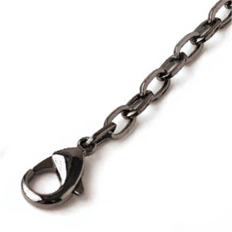 日本紐釦貿易 チェーンショルダー 120cm ブラックニッケル・イブシ TYC3101-BN (ご注文単位1本)【直送品】