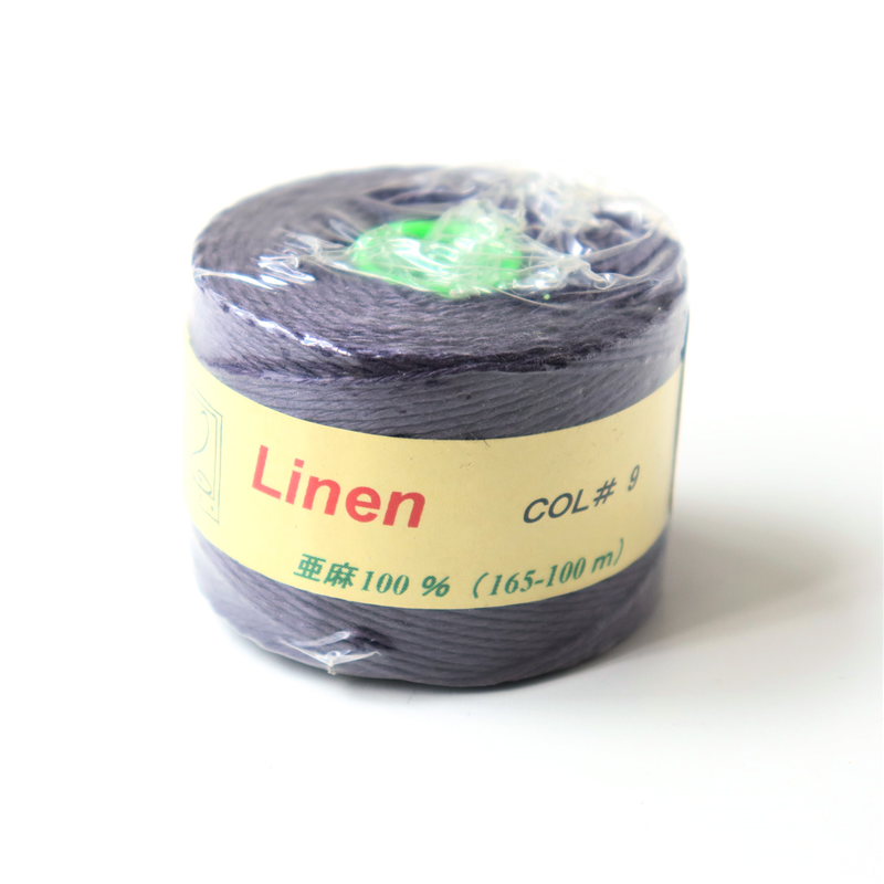 日本紐釦貿易 カラーリネン紐 約φ1mm×100m巻 紫 AN165-9 （ご注文単位1巻）【直送品】