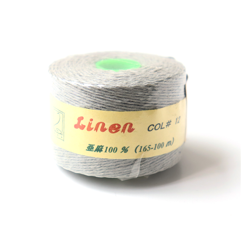 日本紐釦貿易 カラーリネン紐 約φ1mm×100m巻 シルバーグレー AN165-12 （ご注文単位1巻）【直送品】