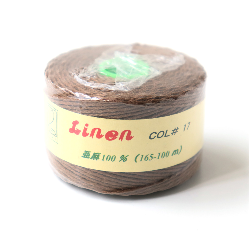 日本紐釦貿易 カラーリネン紐 約φ1mm×100m巻 茶 AN165-17 （ご注文単位1巻）【直送品】