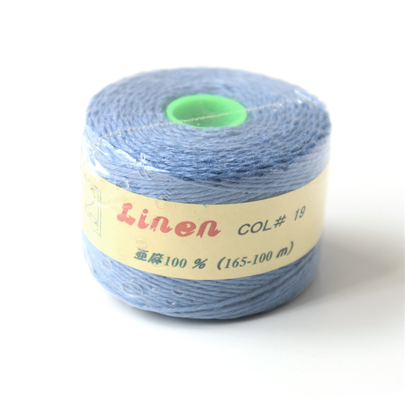 日本紐釦貿易 カラーリネン紐 約φ1mm×100m巻 青 AN165-19 （ご注文単位1巻）【直送品】