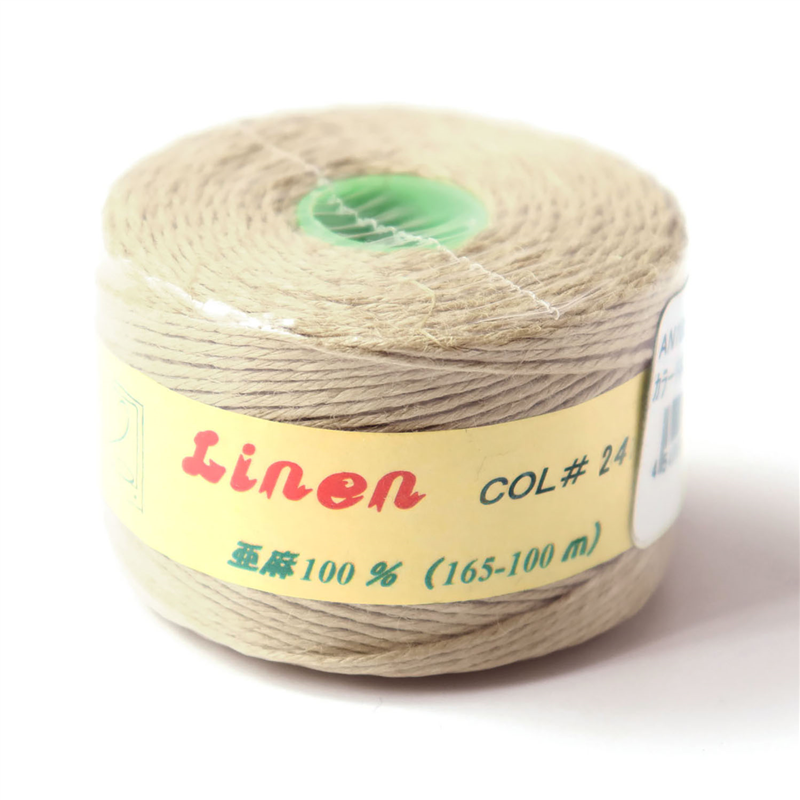 日本紐釦貿易 カラーリネン紐 約φ1mm×100m巻 ベージュ AN165-24 （ご注文単位1巻）【直送品】