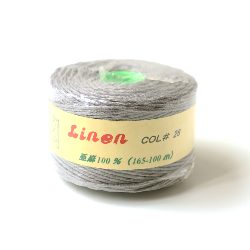 日本紐釦貿易 カラーリネン紐 約φ1mm×100m巻 グレー AN165-26 （ご注文単位1巻）【直送品】