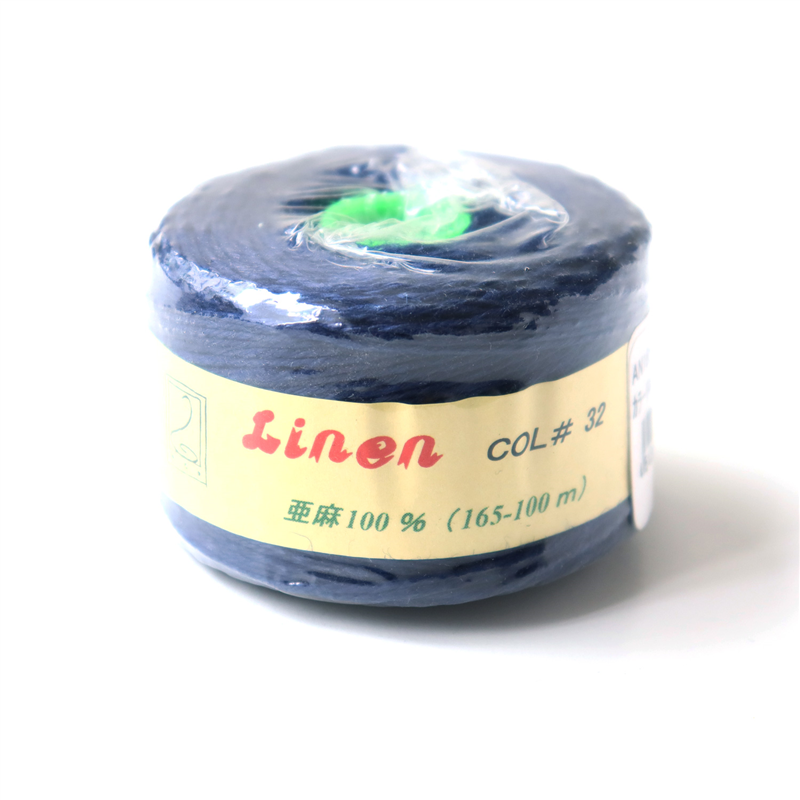 日本紐釦貿易 カラーリネン紐 約φ1mm×100m巻 藍 AN165-32 （ご注文単位1巻）【直送品】