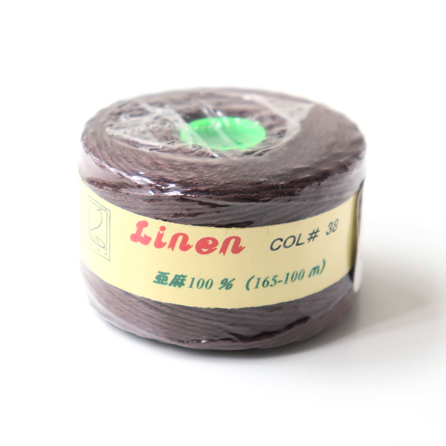 日本紐釦貿易 カラーリネン紐 約φ1mm×100m巻 こげ茶 AN165-38 （ご注文単位1巻）【直送品】