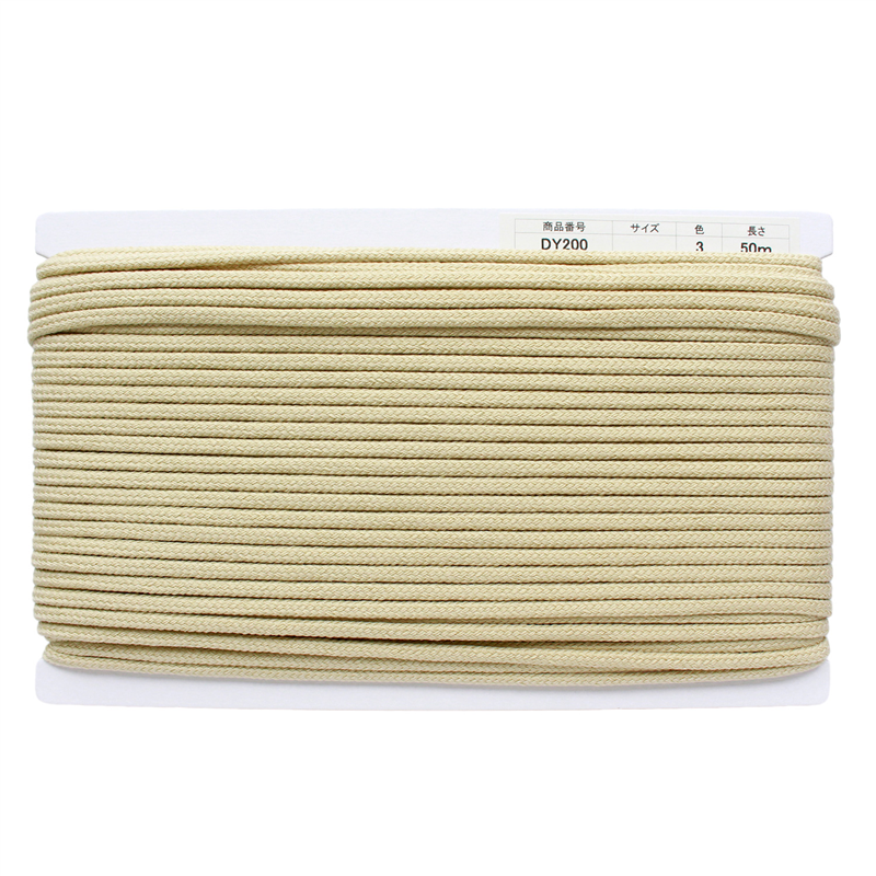 日本紐釦貿易 アクリル手芸用コード φ約5mm×50m ベージュ DY200-3 (ご注文単位1巻)【直送品】