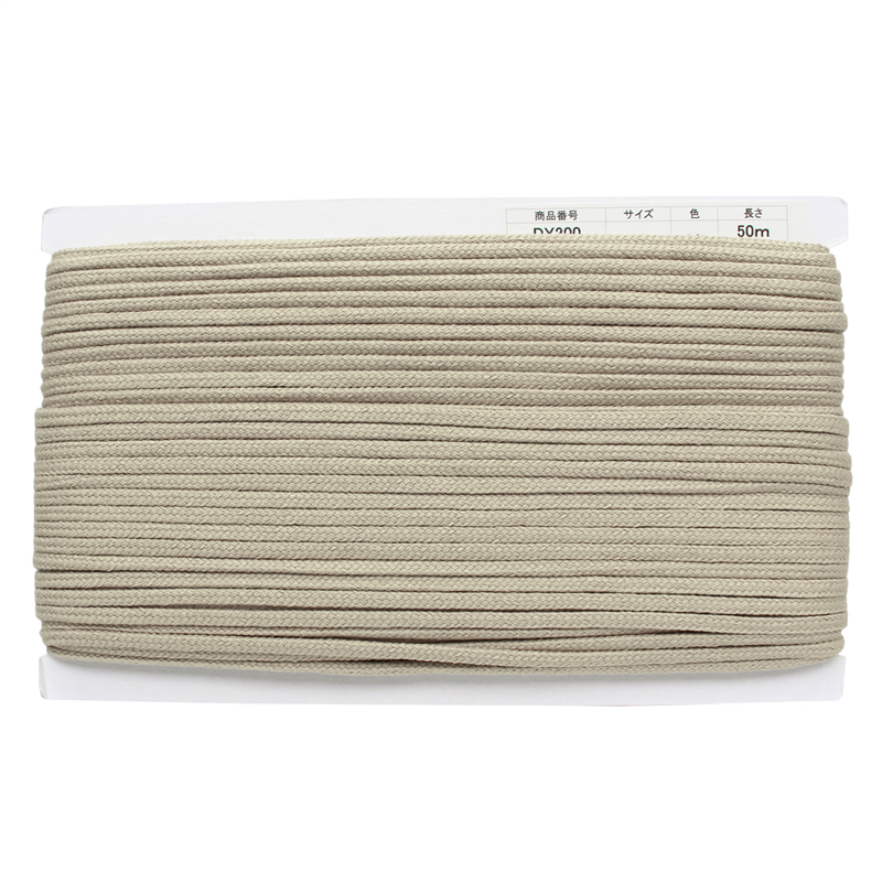 日本紐釦貿易 アクリル手芸用コード φ約5mm×50m グレージュ DY200-21 （ご注文単位1巻）【直送品】