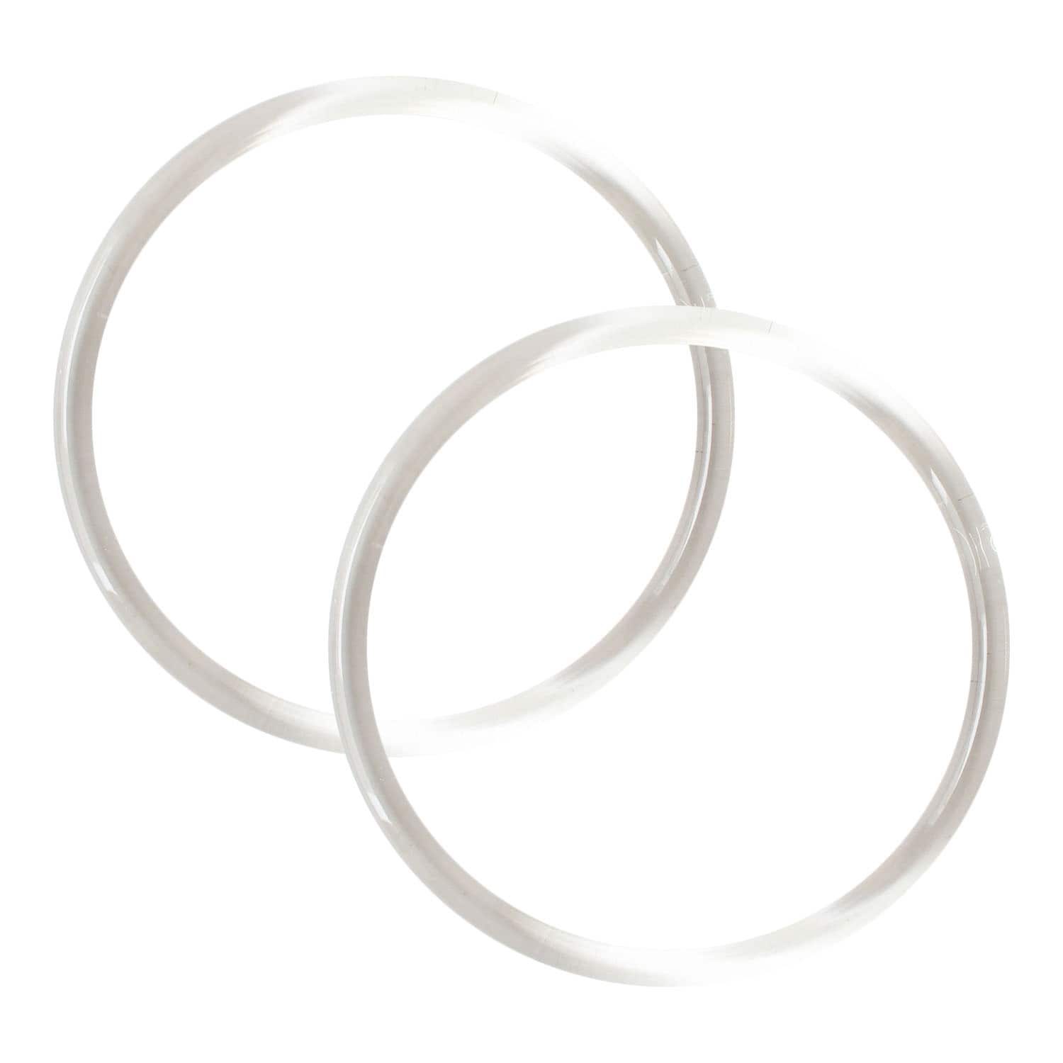 日本紐釦貿易 プラスチックリング プラハンドル 大 内径11cm・外径13cm クリア P273-L-CR (ご注文単位1組)【直送品】