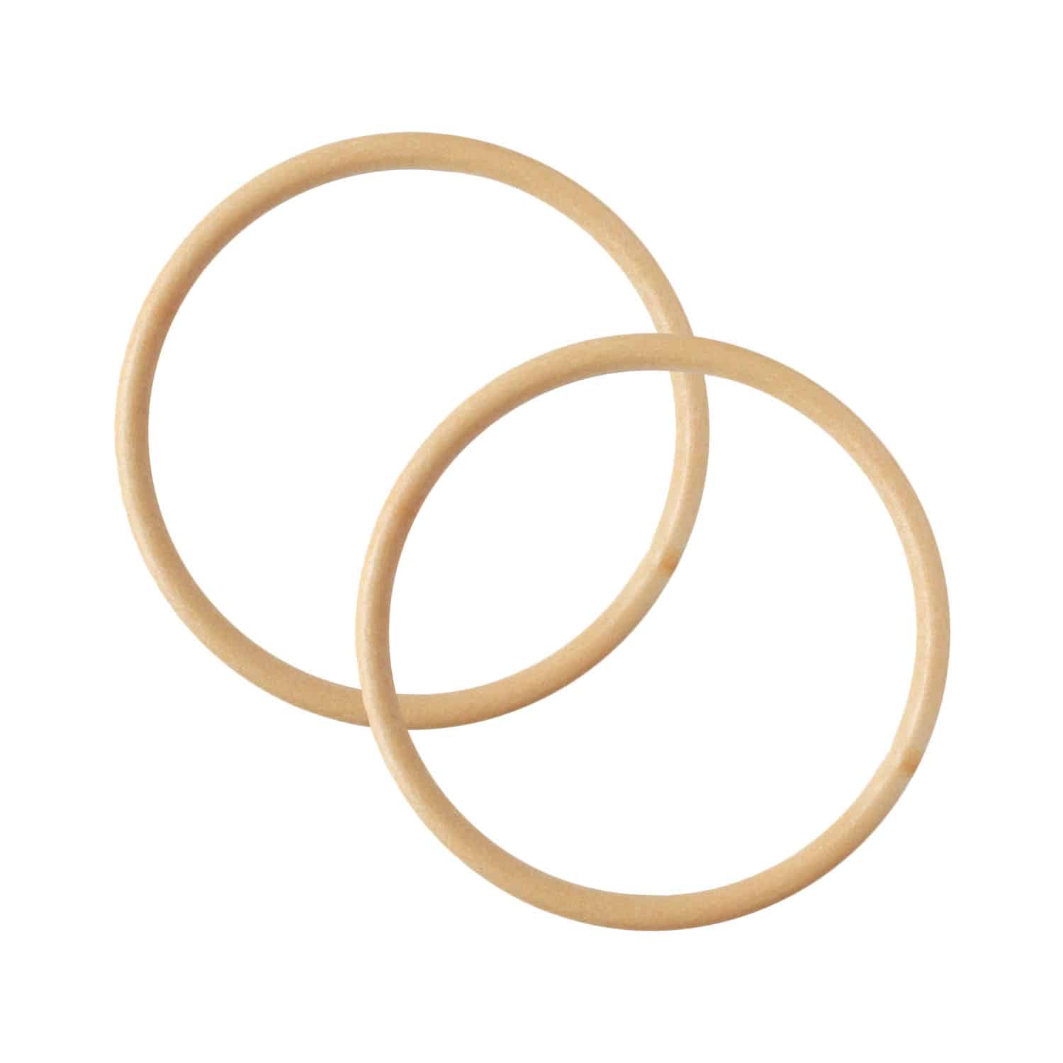 日本紐釦貿易 プラスチックリング プラハンドル 小 内径9cm・外径10.5cm ベージュ P273-S-E (ご注文単位1組)【直送品】