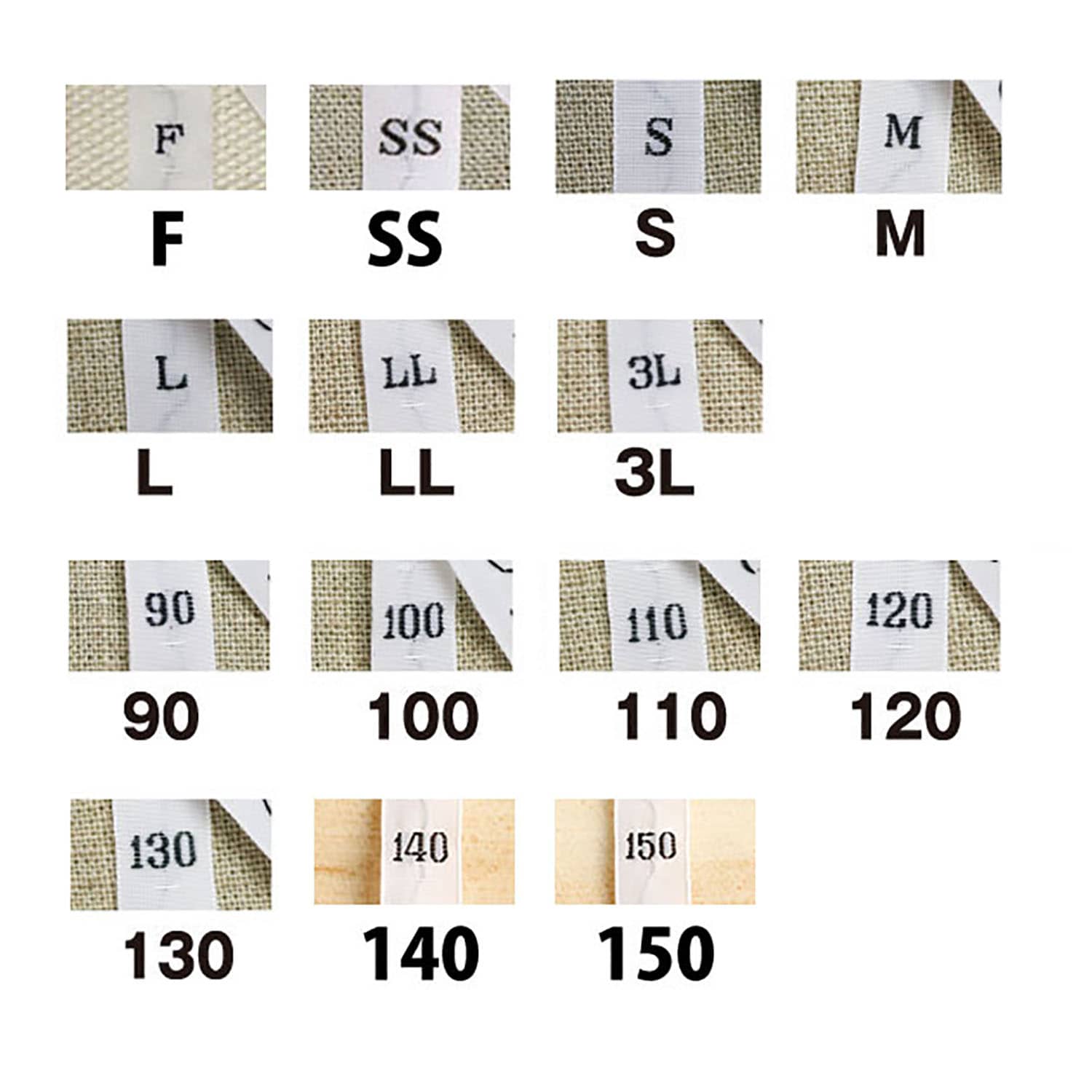 日本紐釦貿易 サイズタグ 3L 9mm巾 白 徳用1000枚分 TME-3L-1000 (ご注文単位1束)【直送品】