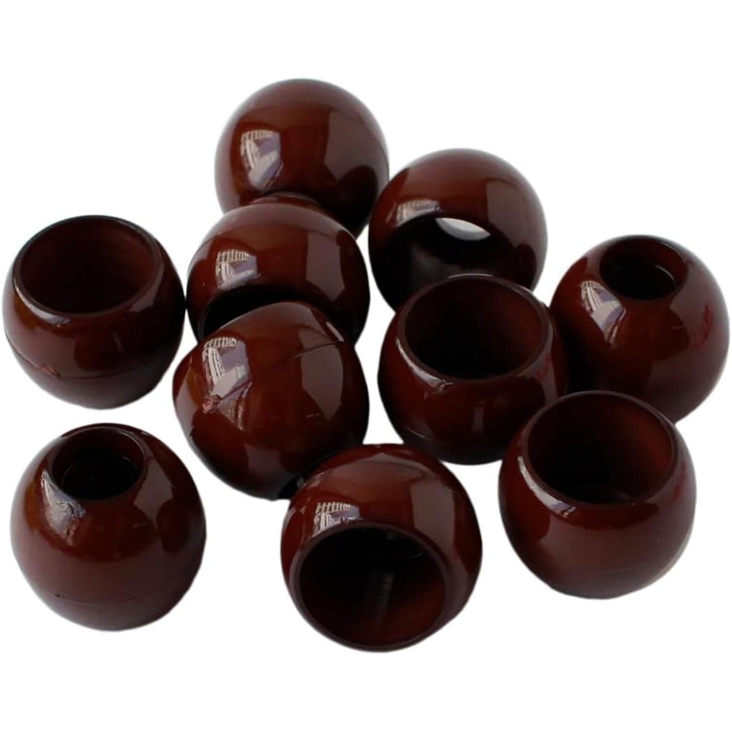 日本紐釦貿易 ループエンド 外径W13×H11mm 10個入 茶 N13-C （ご注文単位1束）【直送品】