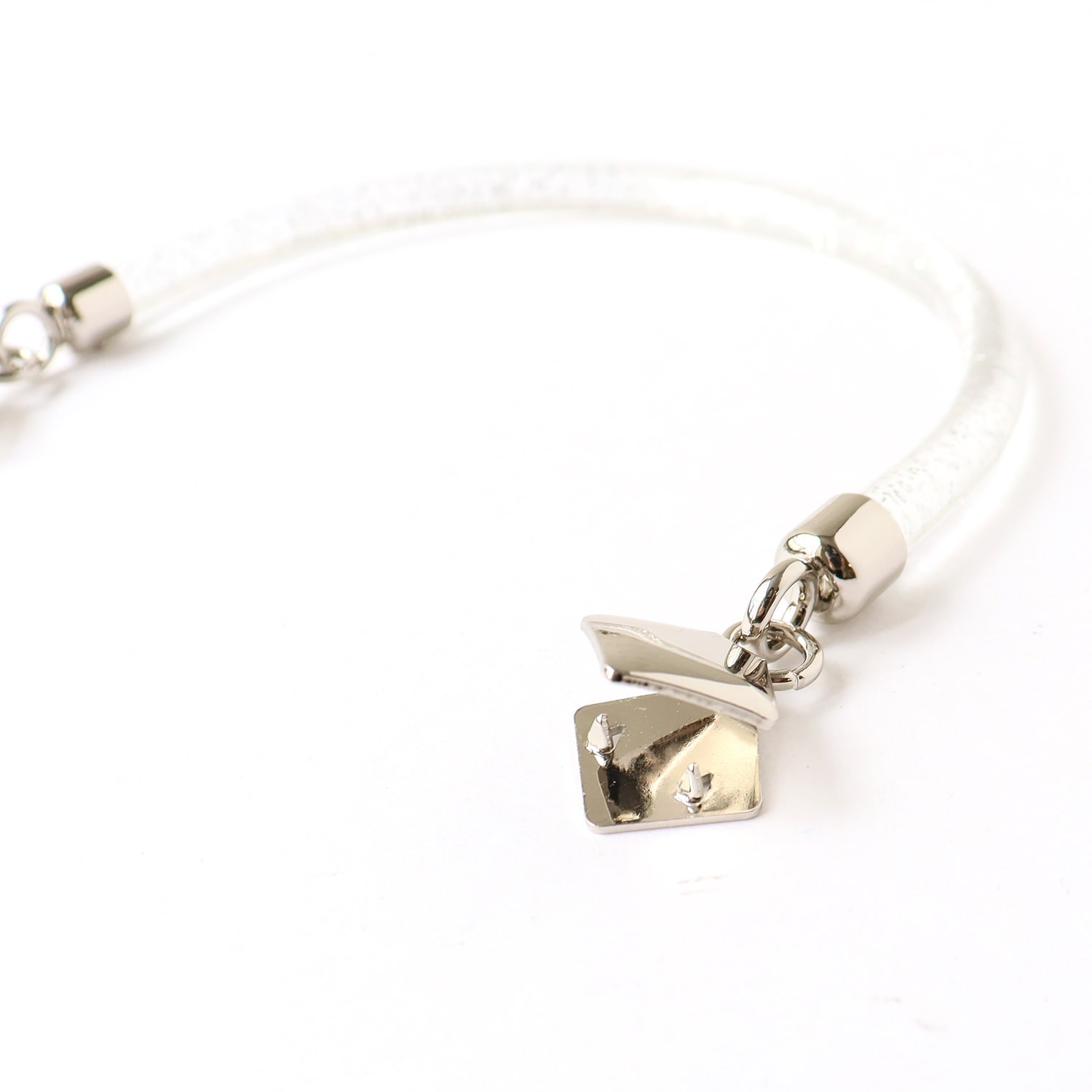 日本紐釦貿易 ラメ入 プラハンドル クワエ金具 W13×H12cm クリア 2本1組 K2518 (ご注文単位1組)【直送品】