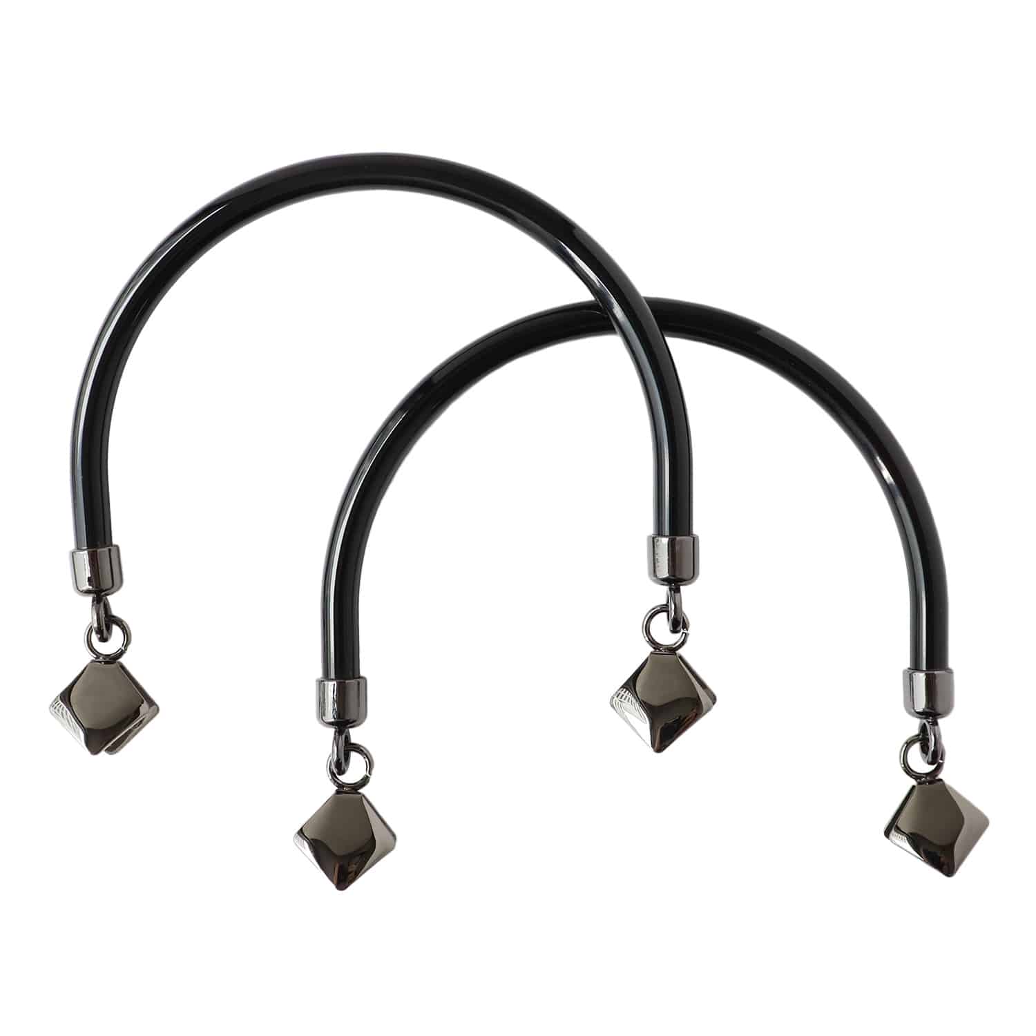 日本紐釦貿易 プラスチック製ハンドル フォーマルタイプ クワエ金具付き W13×H13cmK251-B （ご注文単位1組）【直送品】