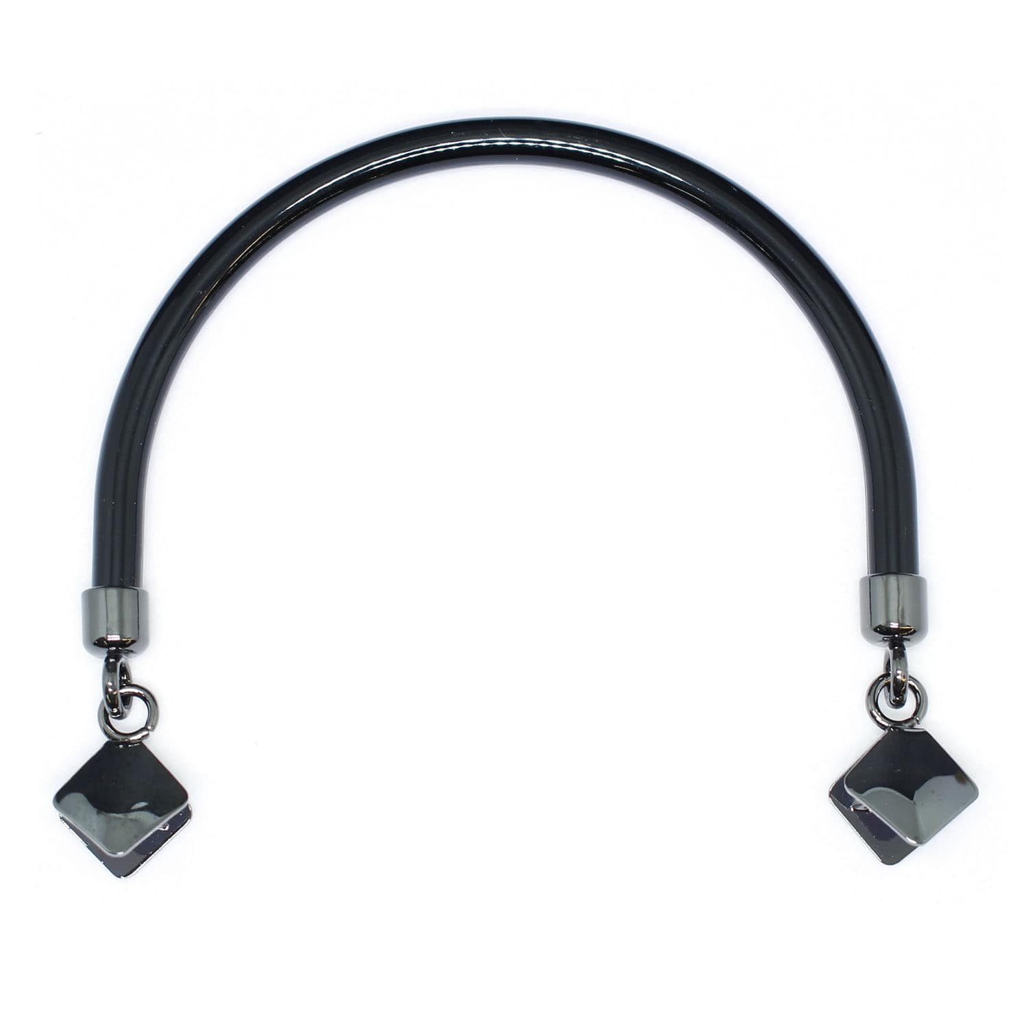 日本紐釦貿易 プラスチック製ハンドル フォーマルタイプ クワエ金具付き W13×H13cmK251-B (ご注文単位1組)【直送品】