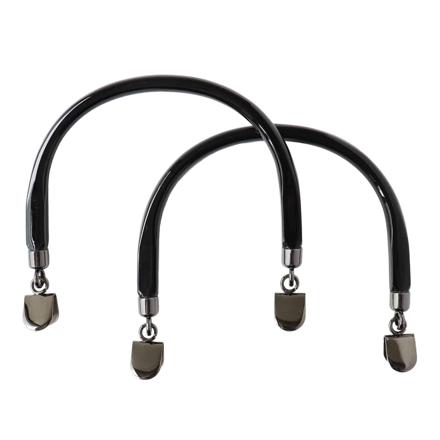 日本紐釦貿易 プラスチック製ハンドル フォーマルタイプ クワエ金具付き W13.5×H13cmK252-B （ご注文単位1組）【直送品】