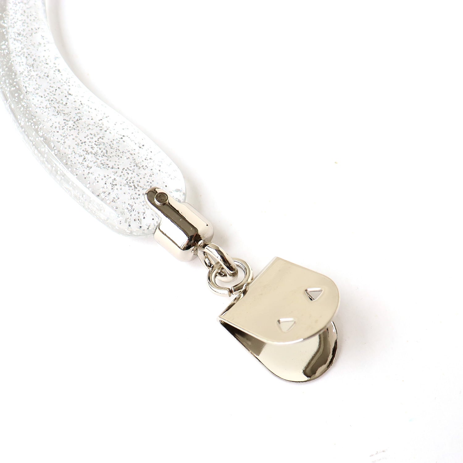 日本紐釦貿易 ラメ入 プラハンドル クワエ金具 WW16×H15cm クリア 2本1組 K2548 (ご注文単位1組)【直送品】